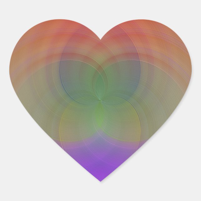 Adesivo Coração Rainbow Heart Sticker (Frente)