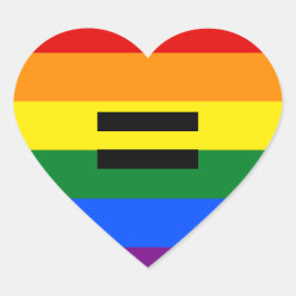 Adesivo Coração Rainbow Igualdade