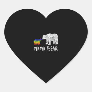 Adesivo Coração Rainbow Mama Bear Sempre Para Sempre Apaixonar Org