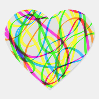 Adesivo Coração Rainbow Rhapsody