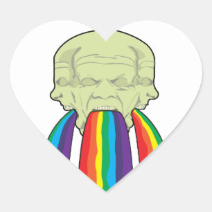 Adesivo Coração Rainbow Vomit do DOOM!