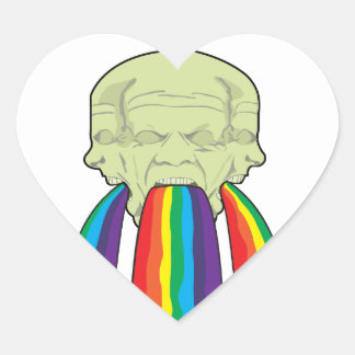 Adesivo Coração Rainbow Vomit do DOOM!