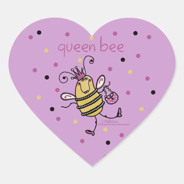 Adesivo Coração Rainha Bee (Frente)