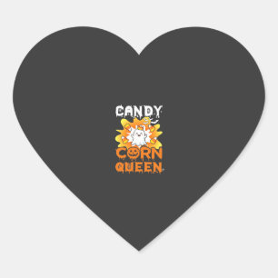 Adesivo Coração Rainha do Milho Doce Halloween Morcegos Fantasmas