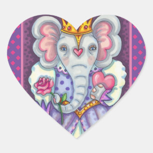 ADESIVO CORAÇÃO RAINHA ELEFANTE DE CORAÇÕES E NAMORADOS ROYAIS ROS