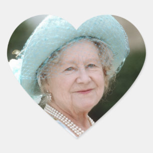 Adesivo Coração Rainha Elizabeth, Rainha Mãe Berlim 1987