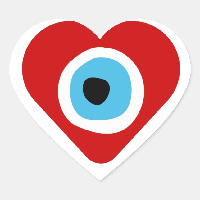 Adesivo Coração Red Courage Mau Eye (Frente)