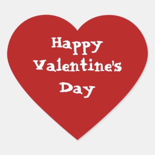 Adesivo Coração Red Heart ''Feliz dia de os namorados,