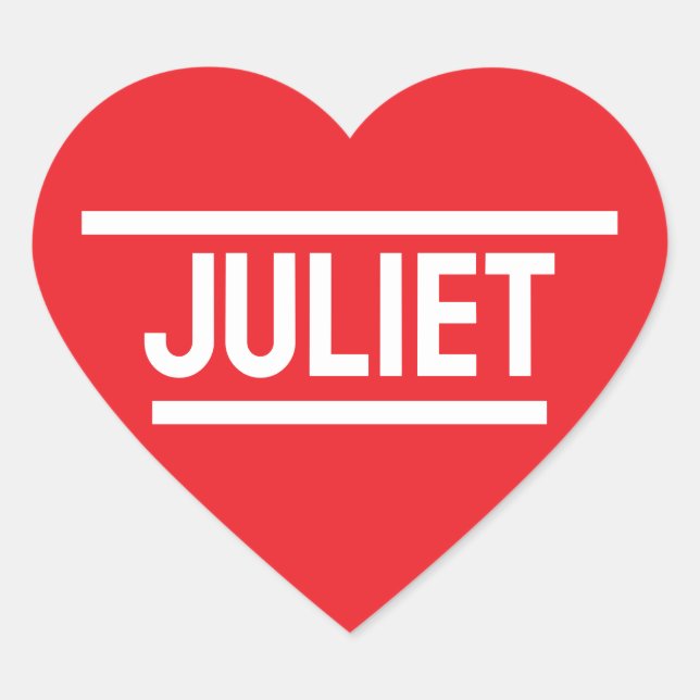 Adesivo Coração Red Heart Personalised Name (Frente)
