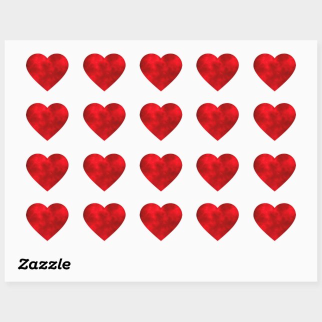 Adesivo Coração Red Heart Sticker (Folha)