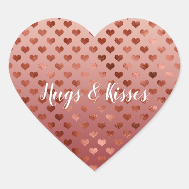 Adesivo Coração Red Hearts Ombre (Frente)