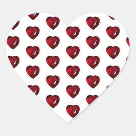 Adesivo Coração Red Ruby Gemstone