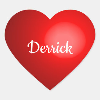 Adesivo Coração Red Valentine Heart with Name