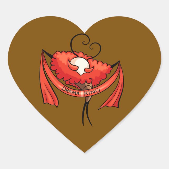 Adesivo Coração Rei do Drama da Cidadela (Frente)