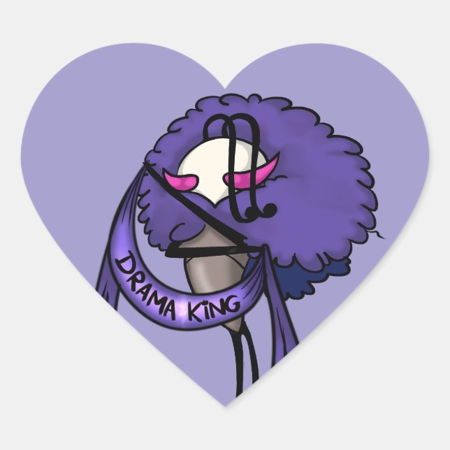 Adesivo Coração Rei do Drama da Cidadela 2 (Frente)