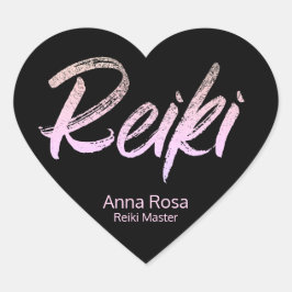 Adesivo Coração *~* Reiki Coração Iridescente Rosa