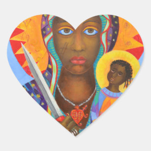 Adesivo Coração Religião Haiti da deusa do amor do Voodoo de