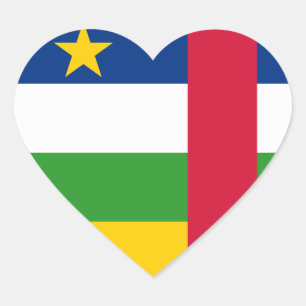 Adesivo Coração república centro-africana