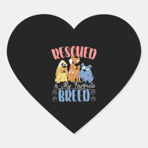 Adesivo Coração Resgatado É O Meu Resgate De Animais De Criação Fa