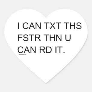 Adesivo Coração Retrô de Rapidez da Criança do Texter
