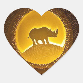 Adesivo Coração Rhino
