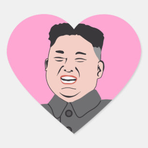 Adesivo Coração Rindo de Kim Jong-un