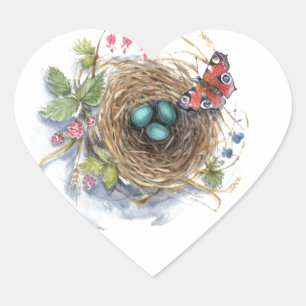 Adesivo Coração Robin Nest