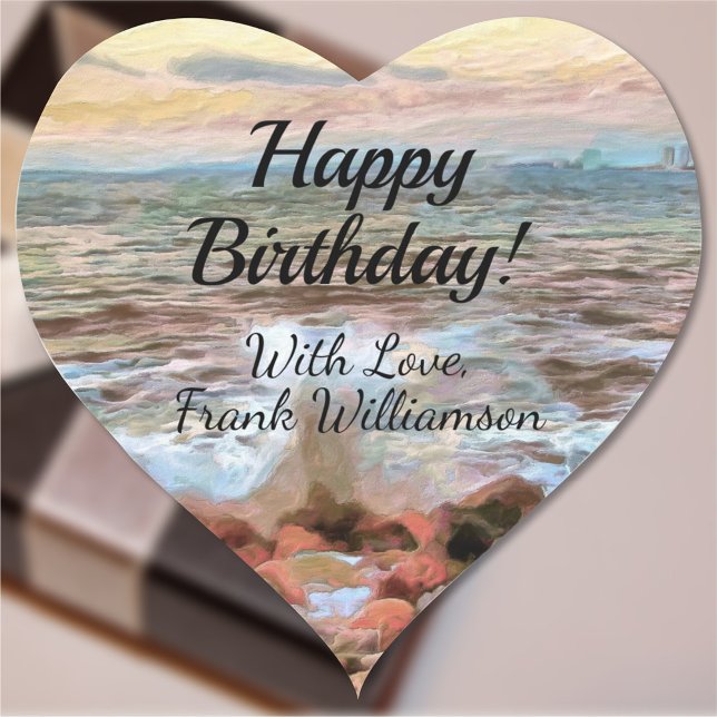 Adesivo Coração Rocky Waves Birthday 0742 (Criador carregado)