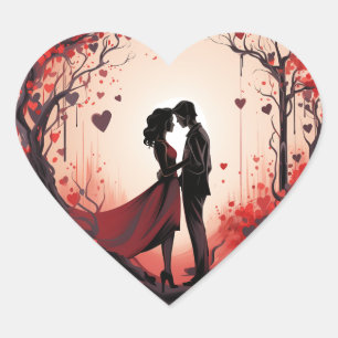 Adesivo Coração Romance em Tree Top: Adoraria Embraque Sticker