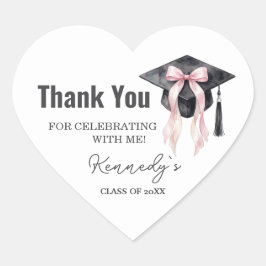 Adesivo Coração Romantic Graduation Sticker- Black Cap