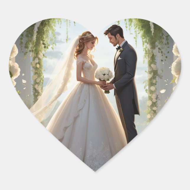 Adesivo Coração Romântico (Frente)