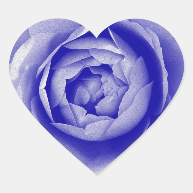 Adesivo Coração Rosa azul (Frente)