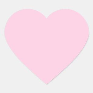 Adesivo Coração Rosa claro de conscientização do cancer da mama fo
