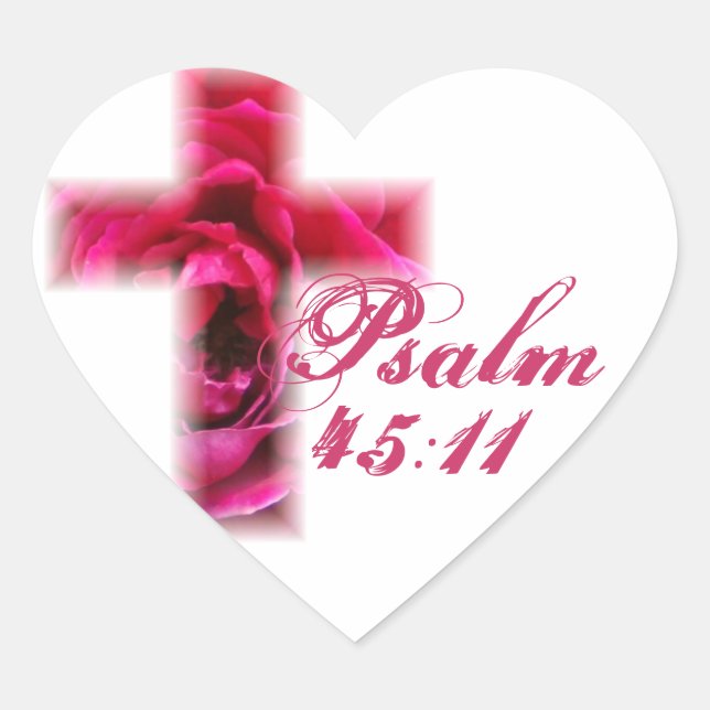 Adesivo Coração Rosa Cross Sticker (Frente)