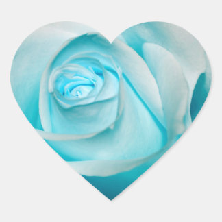 Adesivo Coração Rosa de gelo turquesa