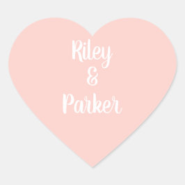 Adesivo Coração Rosa do Milênio Personalizado