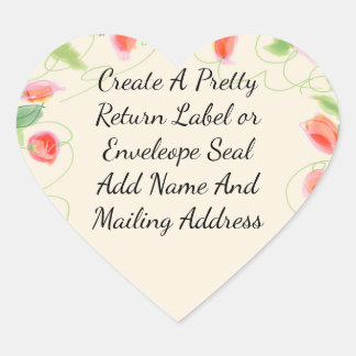 Adesivo Coração Rosa E Coral