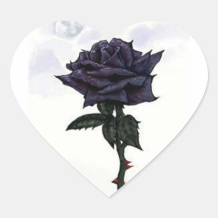 Adesivo Coração Rosa preto