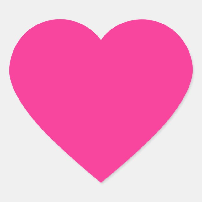 Adesivo Coração Rosa quente (Frente)