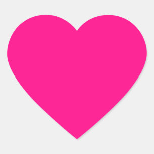 Adesivo Coração Rosa quente e personalizável
