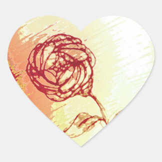 Adesivo Coração Rosa Rustic Stickers