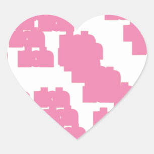 Adesivo Coração rosa sortudo 888