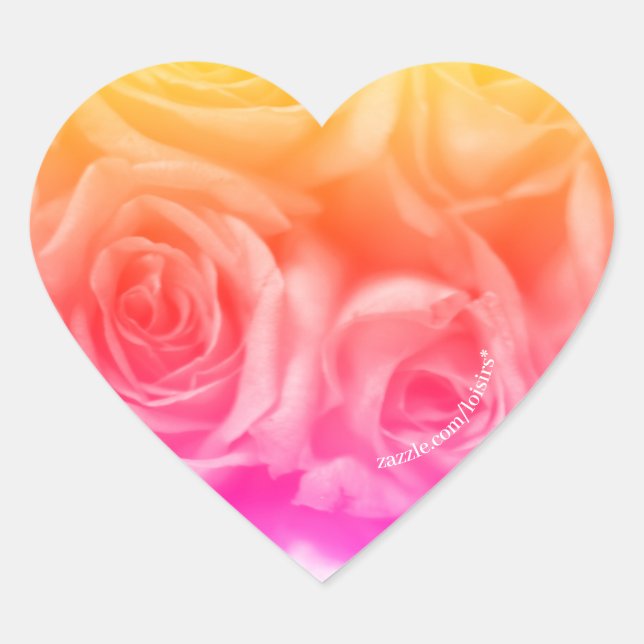 Adesivo Coração Rosas (Frente)