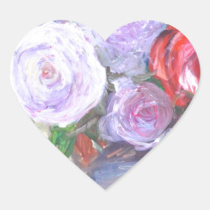 Adesivo Coração Rosas