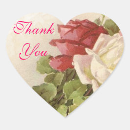 Adesivo Coração Rosas Vermelhas e Brancas Verdes Folhas Agradáveis