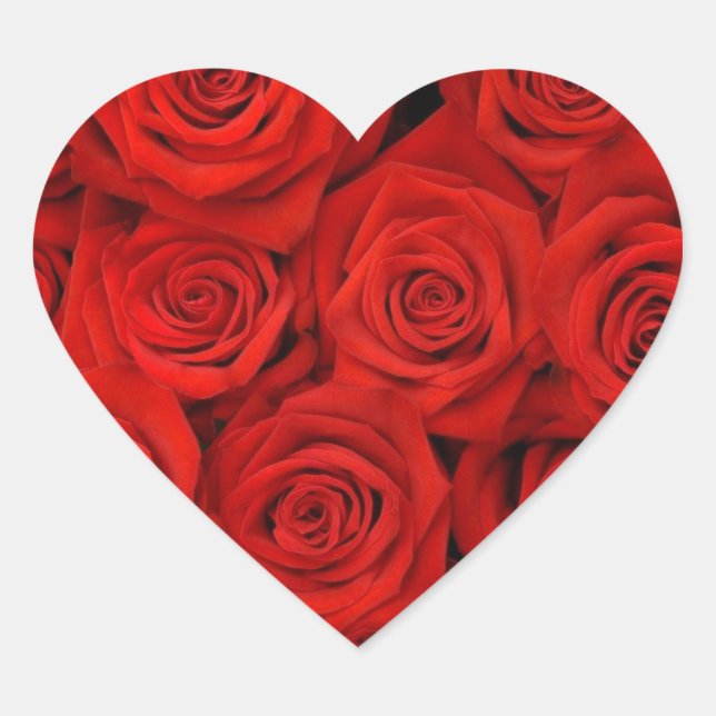 ADESIVO CORAÇÃO ROSAS VERMELHAS E SELOS DE ENVELOPE (Frente)