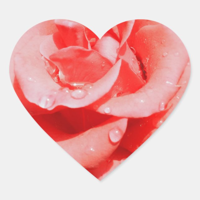 Adesivo Coração Rosas Vintage (Frente)