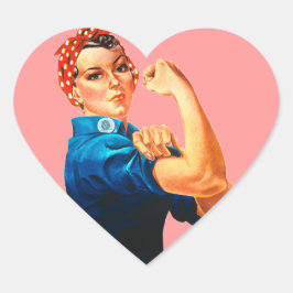 Adesivo Coração Rosie the Riveter