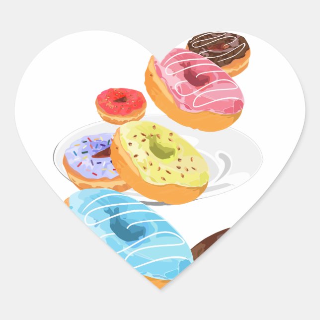 Adesivo Coração Rosquinhas (Frente)