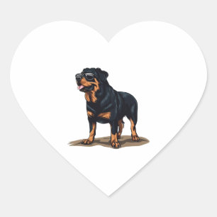Adesivo Coração Rottweiler O Explorador